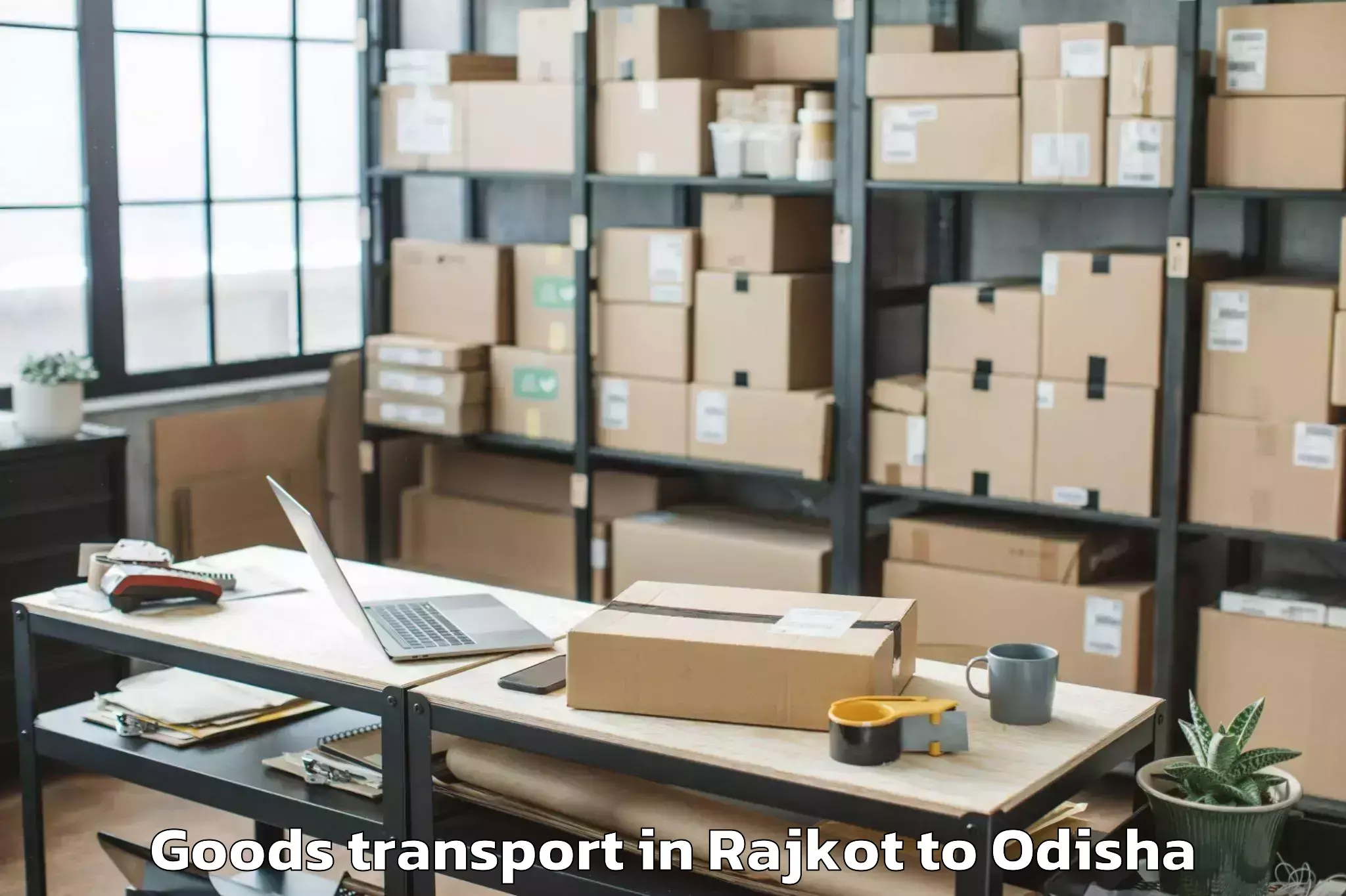 Hassle-Free Rajkot to Odagaon Goods Transport